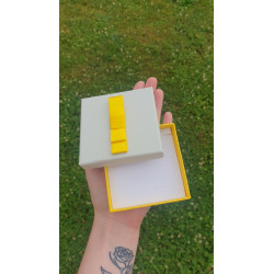 Krabička šedá + žlutá s mašlí