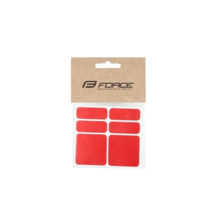 nálepky FORCE reflexní sada 6 ks, červené