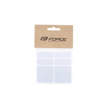 nálepky FORCE reflexní sada 6 ks, stříbrné